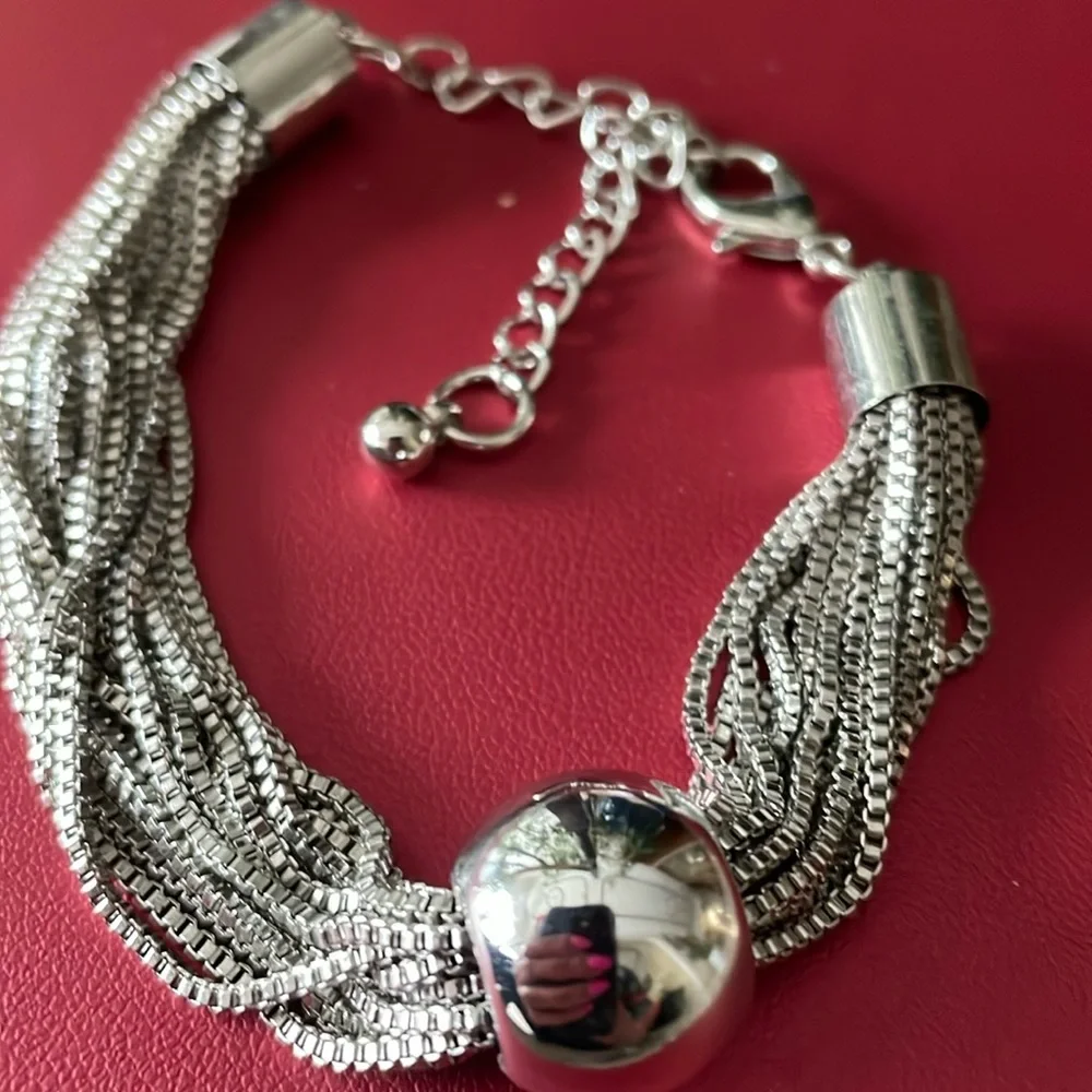 ❌Price Drop ❌Brand New Silver Plated Polished Brass Chain Bracelet. - Picture 6 of 6